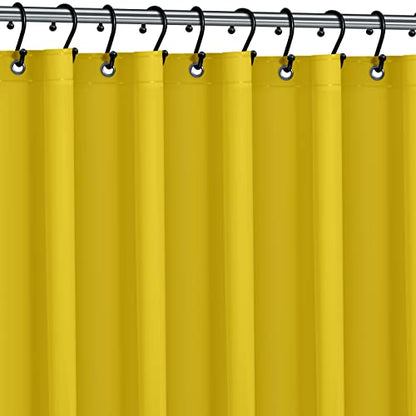 No Smell Shower Curtain Liner 72x72 Yellow - PEVA Plastic Shower Curtain for Bathroom, PVC-Free Waterproof Yellow Shower Liner with Metal Grommets and Magnet-Weighted Bottom Hem - Washable Liner - color: Yellow