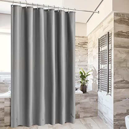 Barossa Design Gray Shower Curtain Liner Standard Size, Dark Gray | Premium PEVA, BPA & PVC Free, No Chemical Smell, Metal Grommets, Lightweight Shower Curtain with 3 Magnets for Bathroom - color: Grey, size: 72"W x 72"L (Pack of 1)