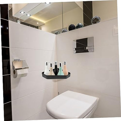 Levemolo Bathroom Corner Shelf Wall-Mounted Space Aluminum Shower Rack Waterproof Hanging Storage for Bathroom Decorative Corner Shelving for Tight Spaces