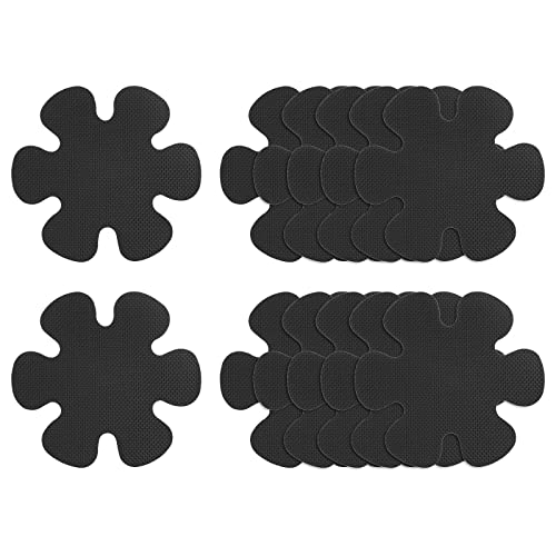 HARFINGTON 12pcs Non Slip Bathtub Stickers Bath Shower Floor 3.94" Anti-Slip Sticker Tape Flower Style Decals for Bathroom Kitchen Bathtub Treads Stairs, Black - color: Black, size: 3.94"