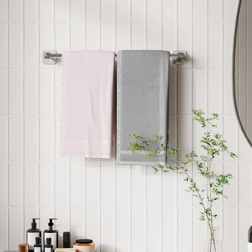 18 Inch Chrome Towel Bar Towel Rack for Bathroom Kitchen Hand Towel Holder Dish Cloths Hanger SUS304 Stainless Steel Rustproof Wall Mount - color: Chrome, size: 18 inch
