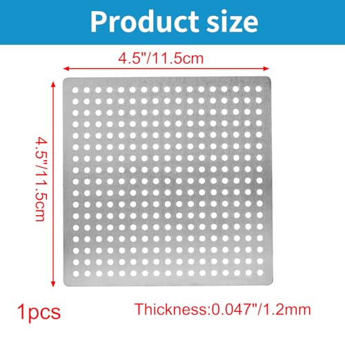 Square Drain Cover Grates, 4.5" x 4.5",304 Stainless Steel | Drainage Grate Cover Replacement Floor Drain Strainer for Shower Bathroom Balcony and Outdoor Garden Drains - size: 4.5" x 4.5"