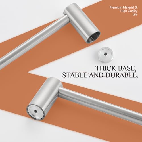 KOKOSIRI Towel Bar Brushed Nickel 24-Inch Bathroom Towel Holder Single Rack Bathroom Hardware Accessories Wall Mounted Stainless Steel, B4007BR-L24 - color: Brushed Nickel, size: 24-Inch