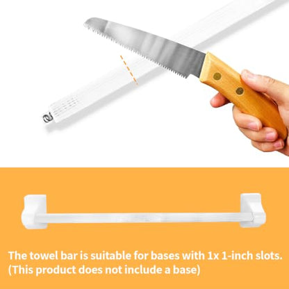 24-Inch Clear Bathroom Towel Bar Replacement Rod Spring End Wall-Mounted Replacement for Bathroom & Kitchen Towel Storage - color: Transparent-1
