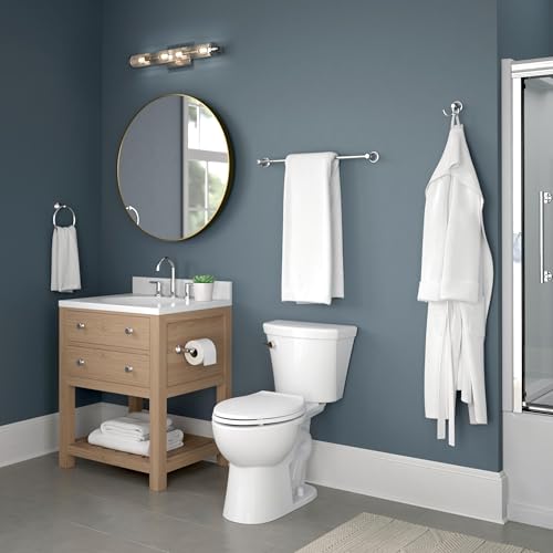 Franklin Brass Woodruff (1-Pack) Towel Hooks Polished Chrome Double Bathroom J Hooks Wall Mounted for Robes & Towels Hand Towel Hook Holder Kitchen, Bathroom Accessories WDRF35-PC - color: Polished Chrome