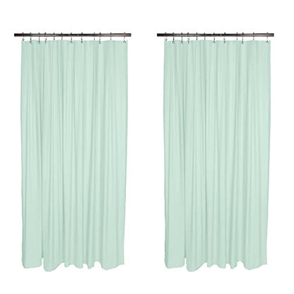 Bath Bliss 2 Pack PVC Heavy Weight Shower Curtain Liner | 4G | 70" x 72" | Rust Resistant Copper Grommets | Magnetic Hem | Mint - color: Mint