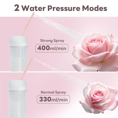 Portable Electric Bidet for Travel with 180° Adjustable Nozzle, Strong Water Pressure- Handheld Rechargeable USB-C Bidet,350ml Waterproof Personal Hygiene Cleaner for Postpartum Women, Camping (Pink) - color: Pink