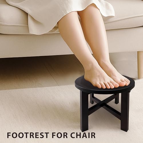 9.8 in Wooden Stool for Shower, Folding Round Footstools, Leg Shaving and Foot Rest, Folding Bamboo Shower Seat, Fully Assembled (R) - style: C