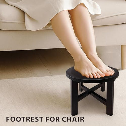 9.8 in Wooden Stool for Shower, Folding Round Footstools, Leg Shaving and Foot Rest, Folding Bamboo Shower Seat, Fully Assembled (R) - style: C