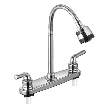 RV Kitchen Faucet Non-Metallic, Flexible Spout for Campers, Motorhomes, Travel Trailers - color: Chrome