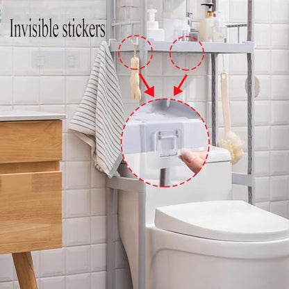 Over Toilet Storage Shelf - Freestanding Bathroom Cabinet Stylish Above Shelving Unit Space-Saving Organizer