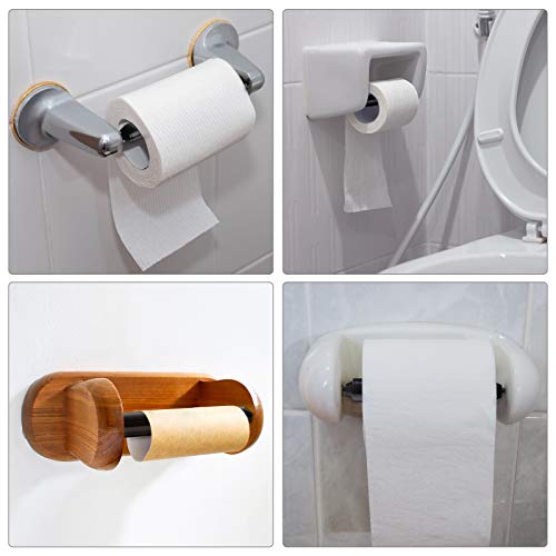 Shappy 4 Pcs Universal Toilet Paper Holder Replacement Rod Spring Loaded Plastic Retractable Paper Replacement Rod Toilet Tissue Roll Holder Insert for Bathroom Home Fixture Accessories (Black) - color: Black