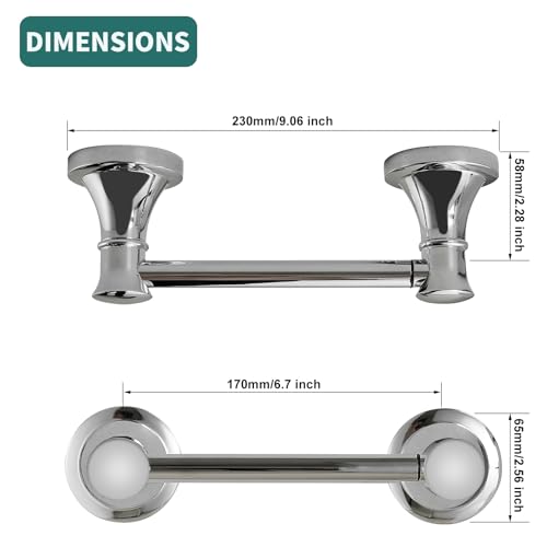 Hoimpro Wall Mounted Rustproof Chrome Toilet Tissue Paper Holder Bathroom Accessories Toilet roll Paper Hanger - color: Polished Chrome