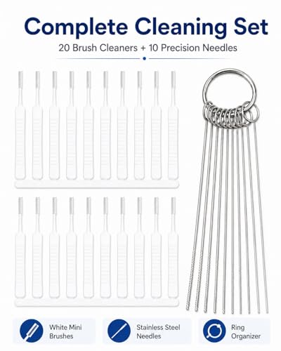 30 Pcs Shower Head Cleaning Brush Set Cleaner Picks - Small Hole Nozzle Unclogger, Anti-Clogging Shower Head Cleaner with Storage Boxes