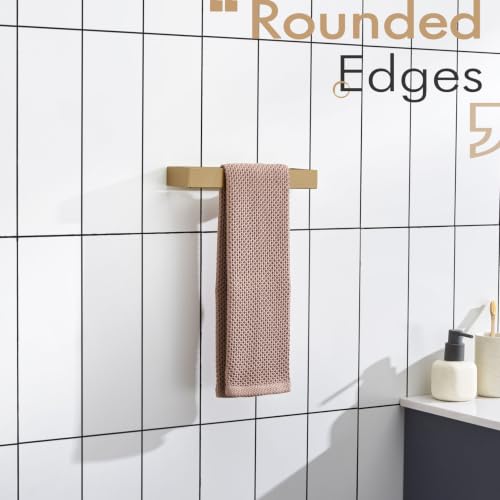 KOKOSIRI Towel Ring for Bathroom Hand Towel Holder 9 Inch Towel Hanger Rack Champagne Bronze Stainless Steel Wall Mount, 1 Pack B4008CPG-L9 - color: Champagne Bronze, size: 1 Pack