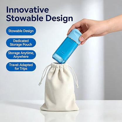 PATO Nasal and Oral Dual-Function Irrigation System, Blue | 8 Nozzles, 30 Packs of Salt Packets, Relieves Sinus Problems, Dual Care for Mouth and Nose - color: Blue