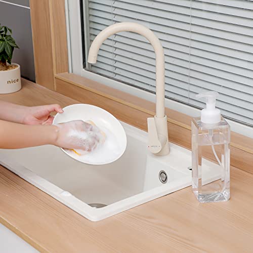 UUJOLY Foaming Soap Dispenser 1L (33.8oz) Refillable Plastic Pump Bottle for Liquid Soap, Shampoo, Body Wash (2 Pcs) (Clear) | Hand Dispenser for Liquid Soap, Shampoo & Body Wash – Saves Soap with Rich Foam, Reusable, Easy to Refill, BPA-Free - color: Cle