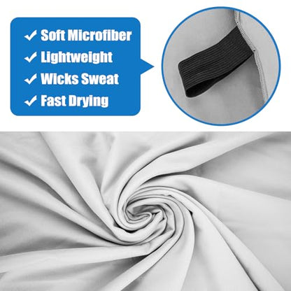 Camping Towel Microfiber 2 Pack S Size Quick Dry Lightweight for Travel Face Hand Neck Running Gym Cycling Fitness Golf Tennis Sweat Towels(Light Grey, 2 Pack S) - color: Light Grey, size: 2 Pack S