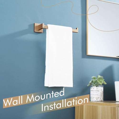 KOKOSIRI Towel Bar for Bathroom Wall Mount 9'' Hand Towel Holder T-304 Stainless Steel Bath Kitchen Accessories, Champagne Bronze B3003CPG - color: Champagne Bronze