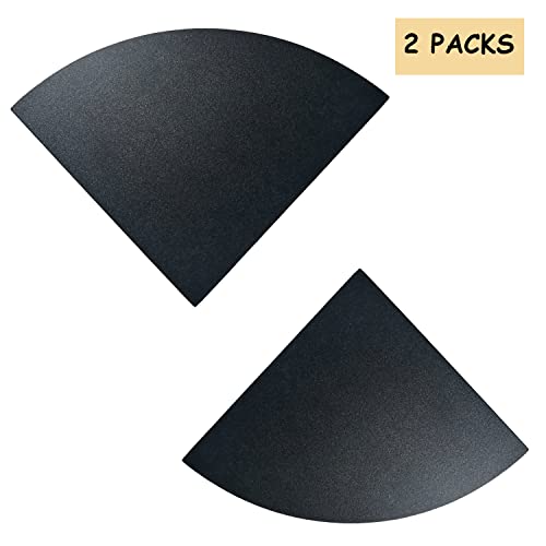 Floating Corner Shelf 8 Inch Black Set of 2,for 90 Degree Room Corner Wall Mounted Storage Display Shelves for Small Plant, Photo Frame, Toys and More