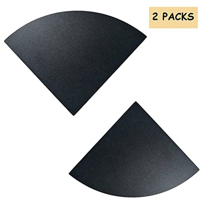 Floating Corner Shelf 8 Inch Black Set of 2,for 90 Degree Room Corner Wall Mounted Storage Display Shelves for Small Plant, Photo Frame, Toys and More