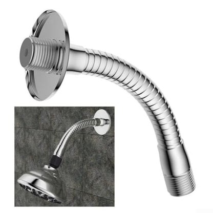 Adjustable Shower Arm Extension Stainless Steel Swivel Adapter for Rain Head - Chrome Finish 1/2 Inch IPS Thread Bathroom Upgrade