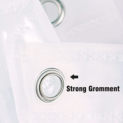 TIKABC Shower Curtain Liner, Clear Plastic Waterproof Bathroom 4G Shower Curtains, 72x72 inch Shower Liner with 3 Magnetic Weights (Clear) - color: Clear 4g