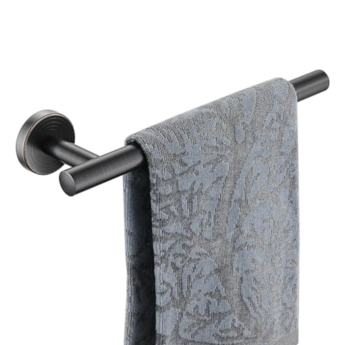 JQK Hand Towel Holder Towel Ring Oil Rubbed Bronze, 10 Inch Thicken 0.8mm 304 Stainless Steel Bathroom Hand Towel Bar, 9 Inch Useable Length Wall Mount Towel Rack Hanger, ORB, THH110L9-ORB - color: Oil Rubbed Bronze