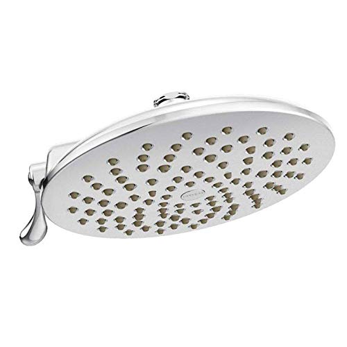 Moen Velocity Eco-Performance Brushed Gold Two-Function Rainshower 8-Inch Shower Head with Immersion Technology, S6320EPBG - color: Brushed Gold, style: Eco-Performance