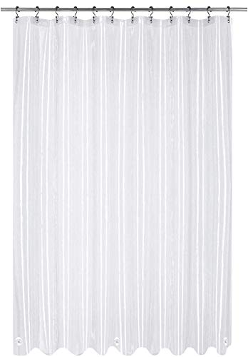 Utopia Bedding Shower Curtain Liner Heavy Duty Vinyl EVA 10G Waterproof Plastic Shower Liner 72 x 72 Inches 12 Rustproof Metal Grommets Standard Size for Bathroom (Clear, 1 Panel)