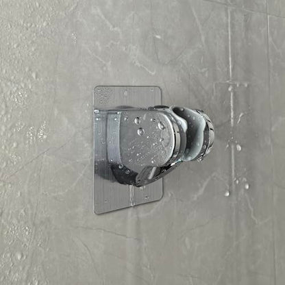 2 Pack Strong Adhesive and Waterproof Shower Head Holder, Adjustable Handheld Shower Holder Wall Mount Shower Bracket - style: Silver and Gray - 2 Pack
