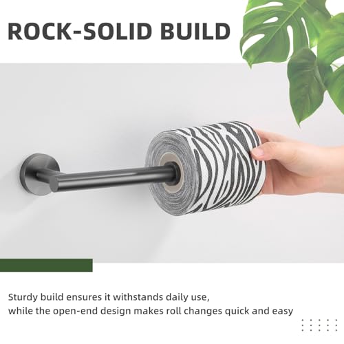 Gunmetal Gray 304 Stainless Steel Toilet Paper Holder, Towel Ring Bundle Bundle, Wall Mounted