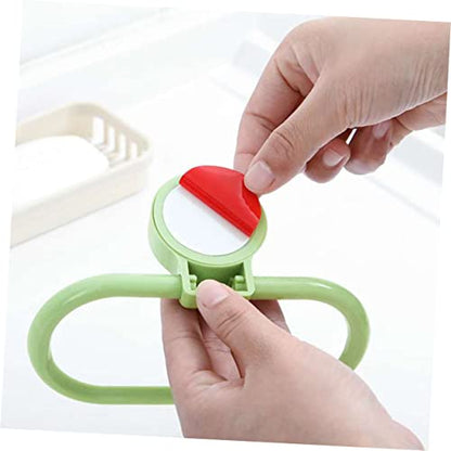 NUOBESTY Self Adhesive Towel Holder Ring No Drilling Abs Towel Rack for Bathroom Kitchen Wall Mount Easy Installation Green