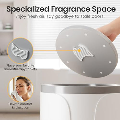 AGLUCKY Towel Warmer for Bathroom, 20L Hot Towel Warmer Bucket with 2 Heating Modes, Rapid Heating with Timer, 30/60/90mins Auto Shut Off, Fits Up to Two 40"X70" Oversized Towels, Bathrobes, Blankets | 2 Heating Modes, Rapid Heating with Timer, Auto Shut
