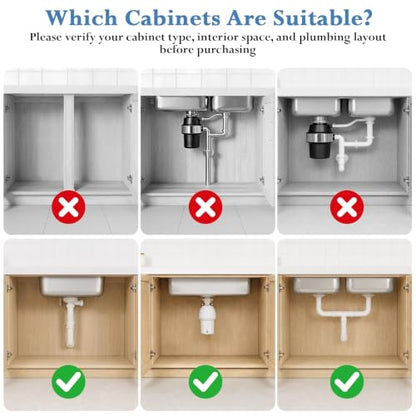 Aisslro Under Sink Organizer, 2 Tier Pull Out Cabinet Organizer, Expandable & Adjustable Slide Out Shelf 17.9''–29.5'', Under Sink Storage for Kitchen Bathroom Laundry Cabinet Storage, Black - size: Large