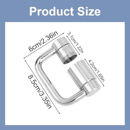 Universal 1440° U Shaped Faucet Extender, with 2 Adjustable Spray Modes 1080° Rotating Faucet Extender Aerator Extension for Kitchen & Bathroom Tap Sink (Silver)