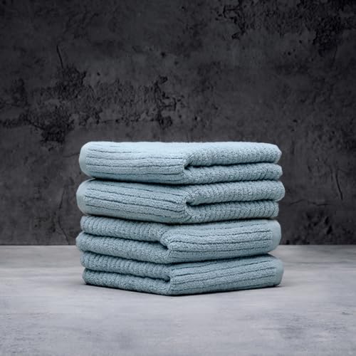 Luxury Performance 4-Piece Hand Towel Set | Patented Quick-Dry Tech | Ultra Soft | 16" W x 30" L | Surf - color: Surf, size: 4 Hand Towels