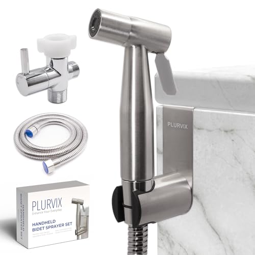 Handheld Bidet Sprayer for Toilet – Adjustable Water Pressure | Stainless Steel Jet Spray Kit with Bidet Hose - Feminine Wash, Muslim Shower, Diaper Cleaning (Stainless Steel, 1 Set) - color: Stainless Steel, size: 1 Set