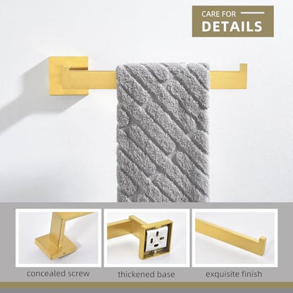 Angle Simple Towel Holder Brushed Dark Gold, Bathroom Towel Rack 10.24-in | Deep Gold Tone, SUS304 Stainless Steel, Open Arm Dishcloth Washcloth Hanger Bar for Kitchen Shower Vanity Sink - color: Brushed Dark Gold