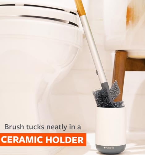 Full Circle Quick Drying Toilet Brush Refill – Replaceable Head for Deep Bowl Cleaning, Fits Quick Drying Toilet Brush, Plastic-Free Packaging - color: Brush Refill, style: Toilet Brush