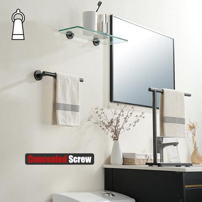 JQK Hand Towel Holder Towel Ring Oil Rubbed Bronze, 10 Inch Thicken 0.8mm 304 Stainless Steel Bathroom Hand Towel Bar, 9 Inch Useable Length Wall Mount Towel Rack Hanger, ORB, THH110L9-ORB - color: Oil Rubbed Bronze