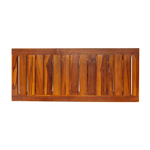 Teak Shower Bench with Shelf 30 Inch for Bathroom, Spa - Fully Assembled, Shower Stool, The Freya