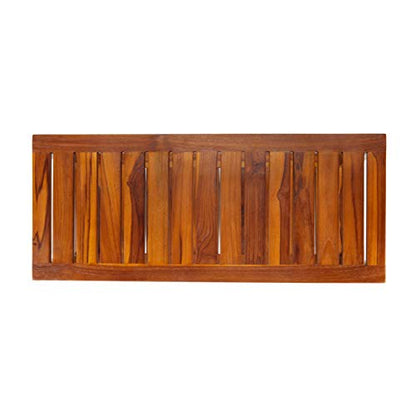 Teak Shower Bench with Shelf 30 Inch for Bathroom, Spa - Fully Assembled, Shower Stool, The Freya