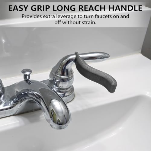 Faucet Extender, Assistive Long Reach Handle for 13.5mm Screw-On Faucet Knobs, Easy Grip Adapter for Kitchen Bathroom Sink