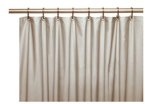 Elegant Home Heavy Duty Vinyl Shower Curtain Liner with 12 Metal Grommets Silver - color: Silver