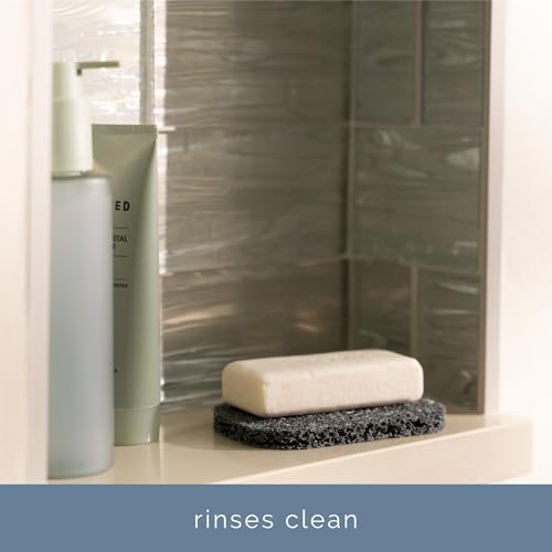 S&T INC. Bar Soap Holder, 4 Pack, 2.9" x 4.4", Dark Grey | For Soap Dishes in Kitchen and Bathroom, Cut-To-Fit, Keep Bar Soap High to Dry, Easily Rinses Clean - color: Grey, size: 4 Pack