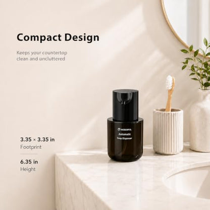Automatic Foaming Soap Dispenser Touchless,13.5oz Compact Wall Mount Black