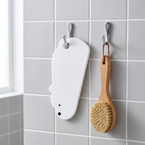 Squeegee for Shower Glass, Mini Squeegee | 6.69 x 2.75 Inch All-Purpose Cute Bear Shaped Glass Scraper for Shower Doors, Mirrors, Bathroom, Kitchen Countertops, Car