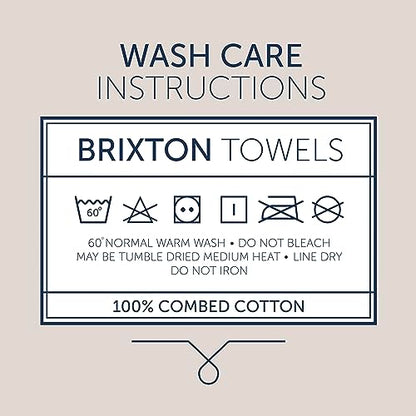 Christy Brixton 4 Piece White Towel Set | 100% Cotton | Ultra Soft | Super Absorbent | 600GSM | 2 Bath Towels 2 Hand Towels - color: White, size: 2 Hand 2 Bath Set
