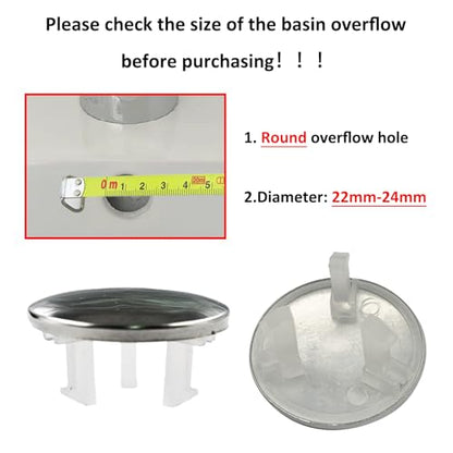 4 Pack Stainless Steels Sink Trim Overflow Covers,Single Layer Bathroom Basin Overflow Cover Hole Insert Cap,Basin Over flow Ring Round Hole Caps Insert Spares for Kitchen Bathroom - style: Single-layer Spherical